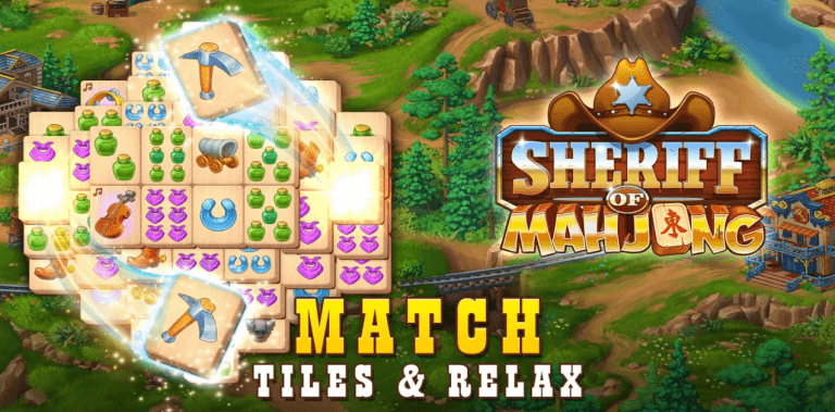 Sheriff of Mahjong: Match tiles & restore a town